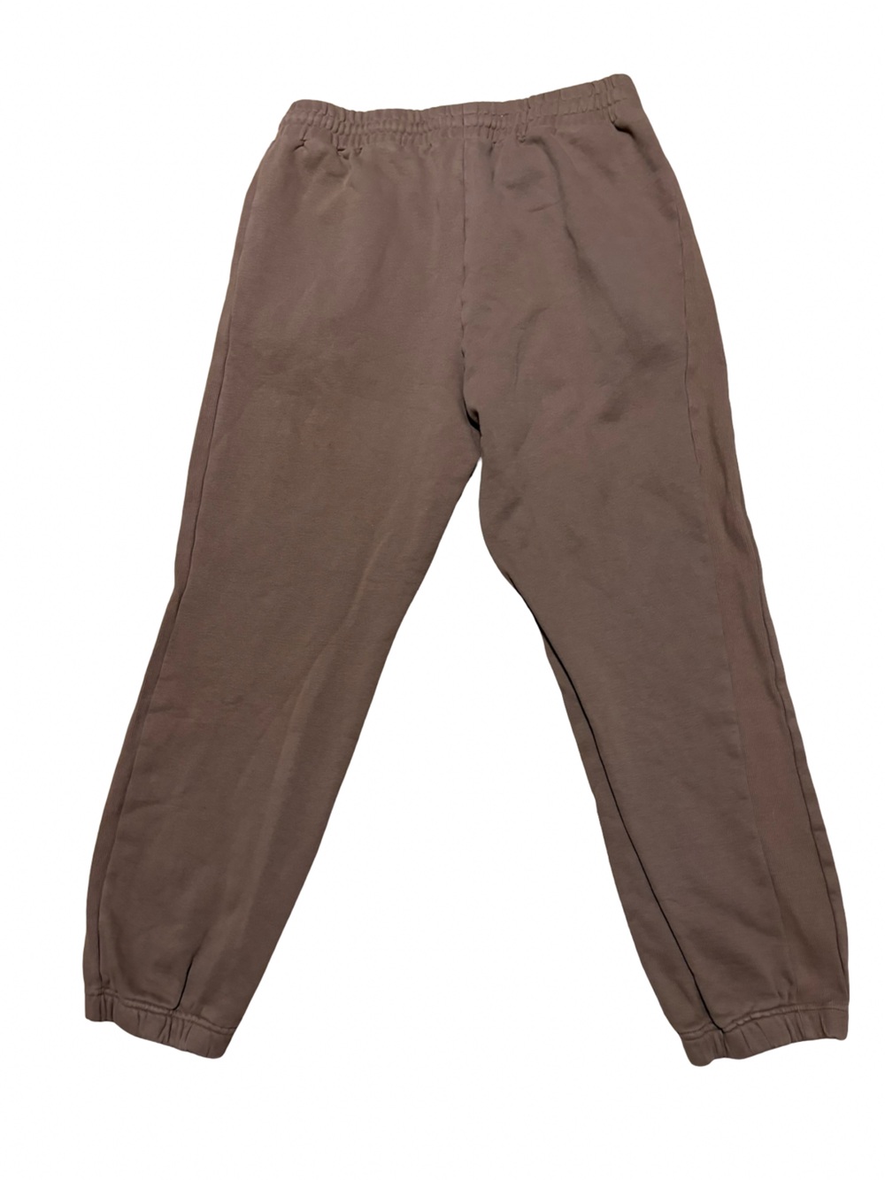 Quince Brown Elastic Cuff Track Sweatpant Casual Sporty Joggers Large